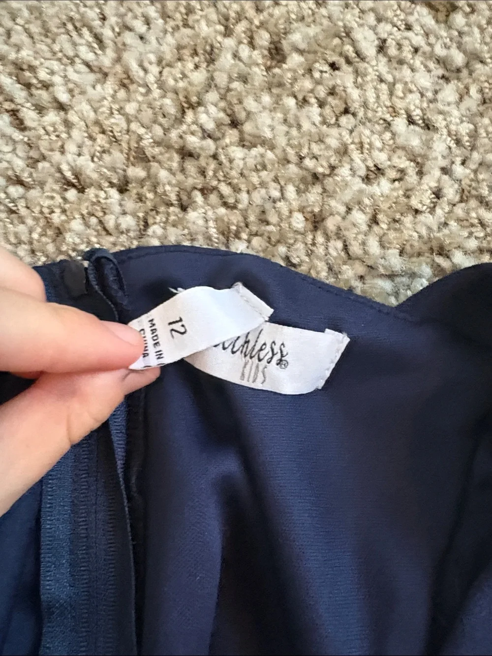 Speechless Navy and White Floral Pleated Dress